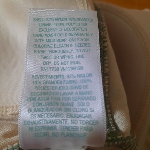 Kona Sol Womens Green High Leg Adjustable Straps One Piece Swimsuit Size L - Picture 5 of 6